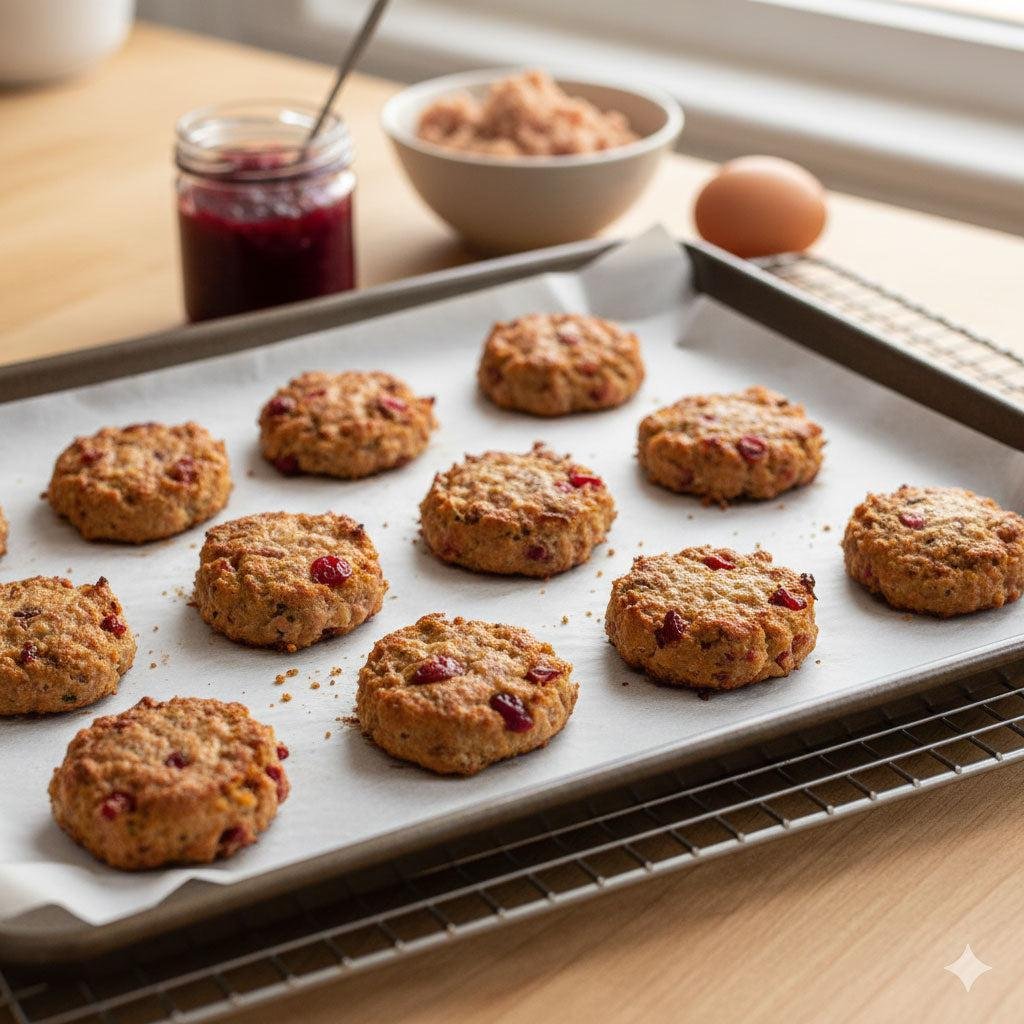 Turkey and cranberry dog treats